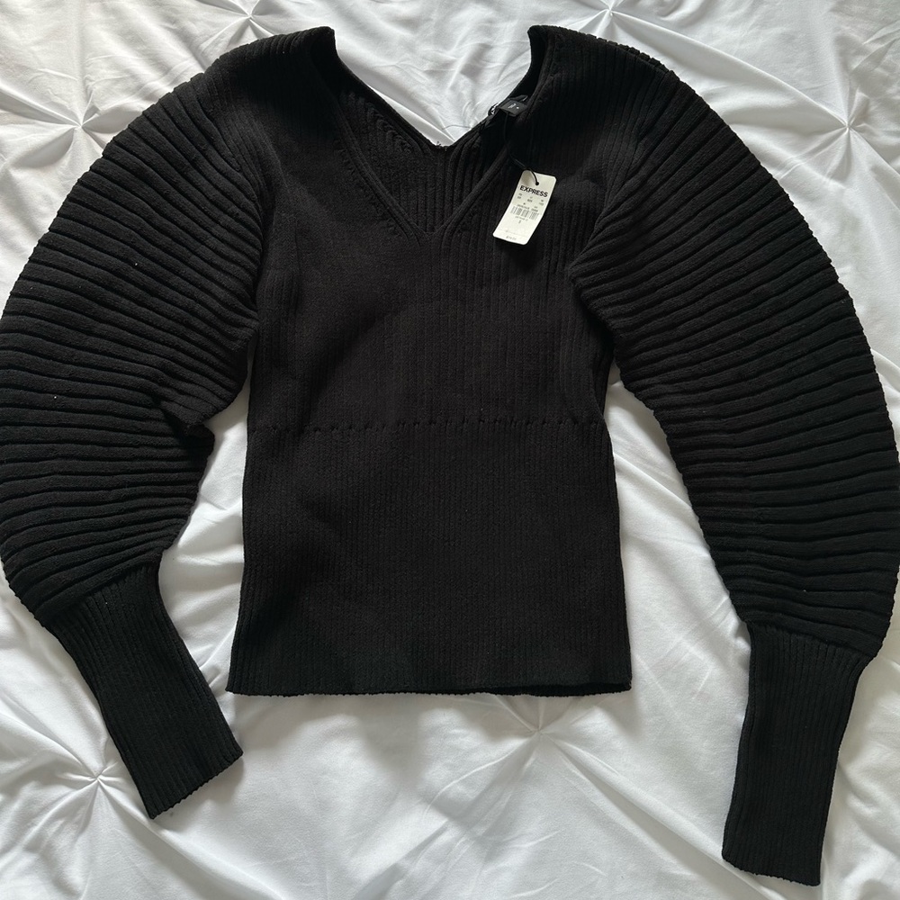 EXPRESS Black Puffy Arms Sweater NWT - Small